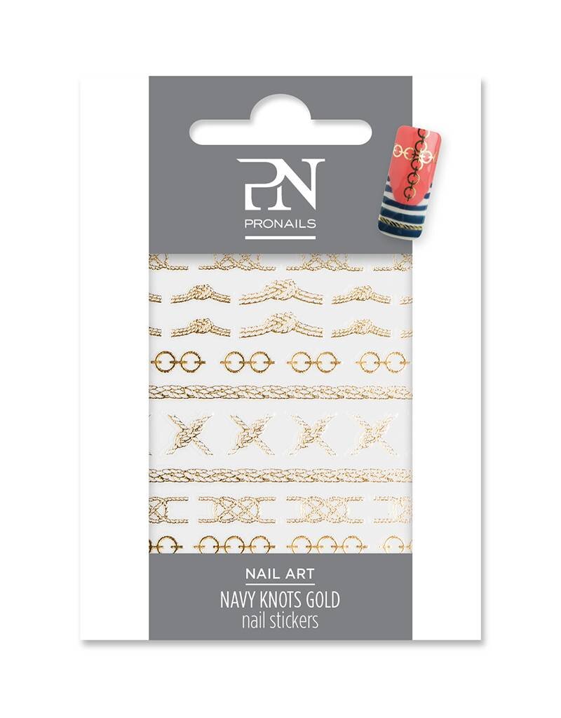 Pronails Nail Stickers Navy Knots Gold