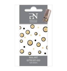 Pronails Nail Stickers Glitter Dots Gold