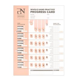 Pronails Whole Hand Practice Progress Card