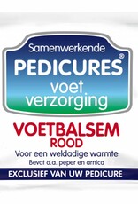 Samenwerkende Pedicures Sachet Voetbalsem Rood