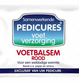 Samenwerkende Pedicures Sachet Voetbalsem Rood