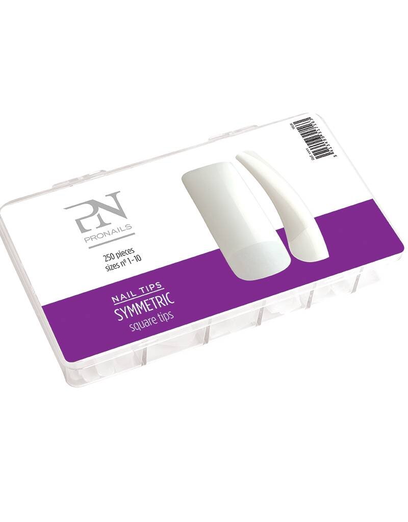Pronails Symmetric Square Tips Box 250 stuks