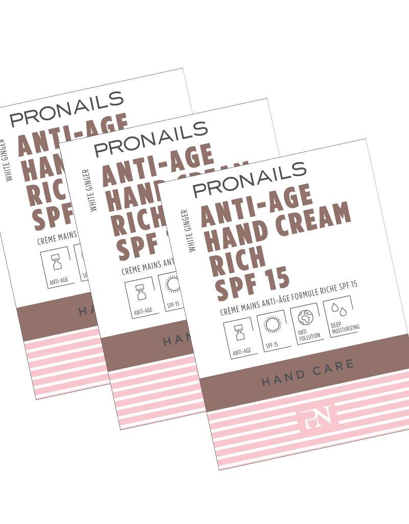 Pronails Anti-Age Hand Cream Rich SPF 15 Sample 12 x 4ml