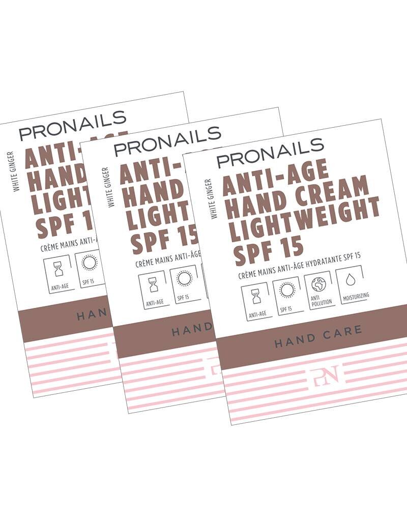 Pronails Anti-Age Hand Cream Light SPF 15 Sample 12 x 4ml