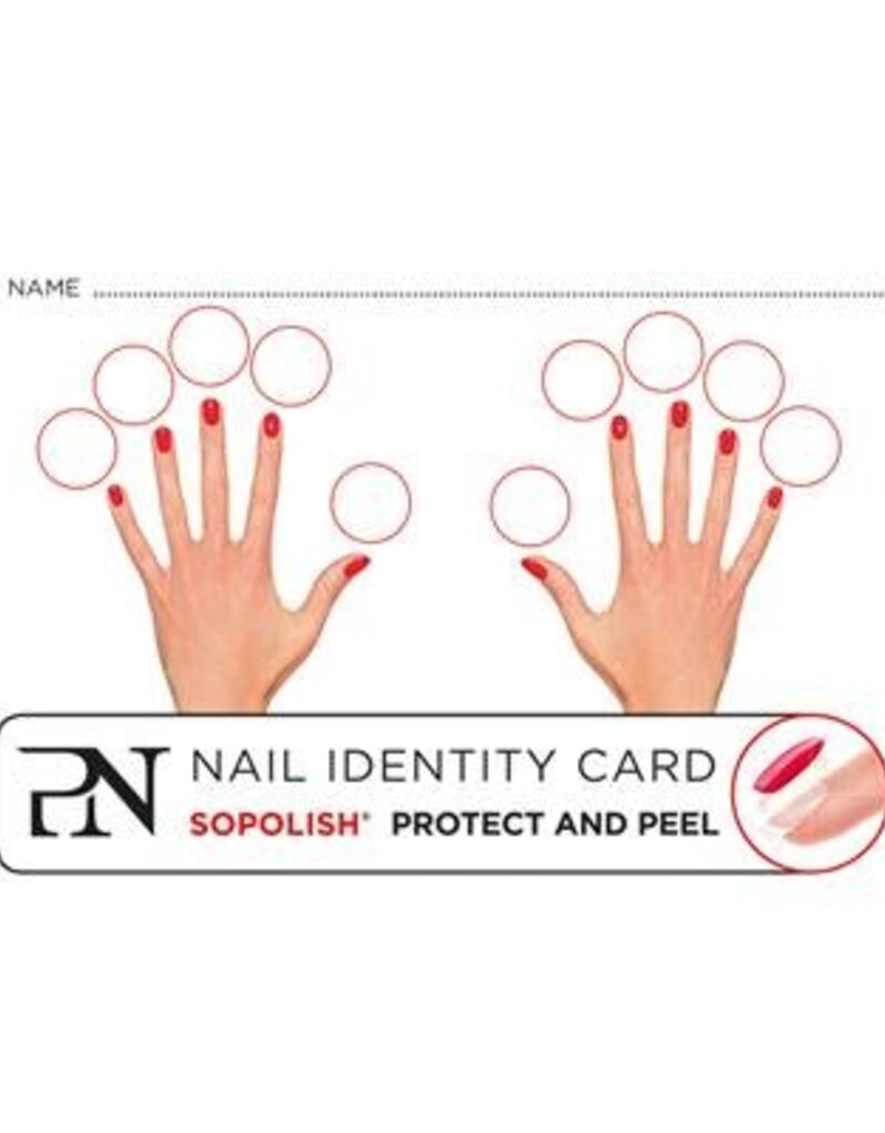 Pronails Sopolish Nail Identity Card ENG/FR 50 stuks