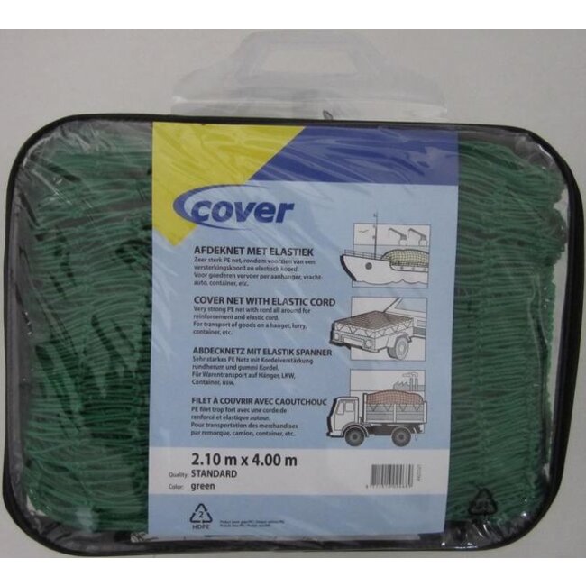 Aanhangernet Knooploos Standaard - Groen 2.10x4.00mtr