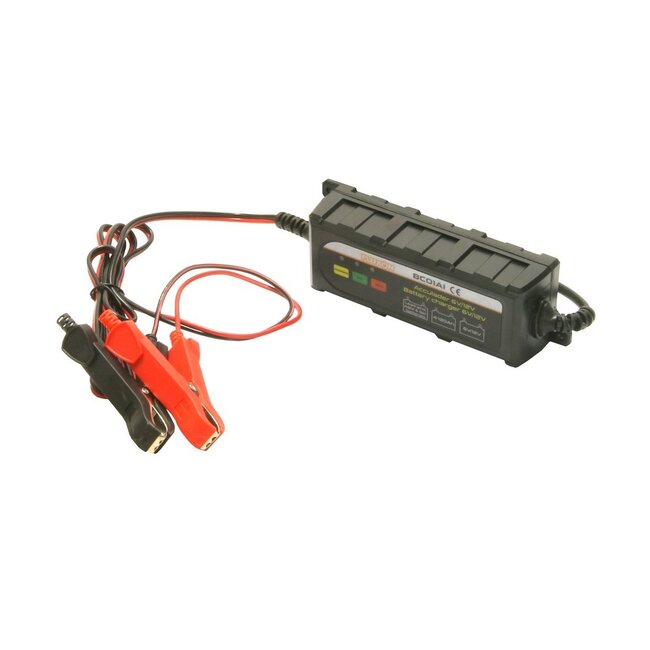 Acculader - Druppellader 5-traps 6V / 12V - 1A