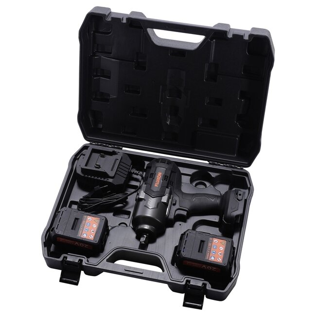 Li-Ion 18V Accu Slagmoersleutel Fluxon 1/2" 1700 Nm - Borstelloze motor - Inclusief 2 accu's 4 Ah + koffer
