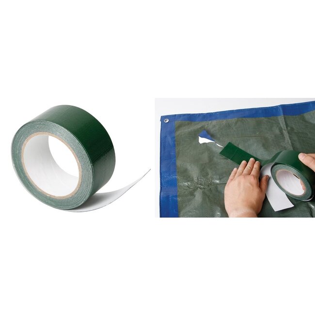 Reparatietape voor PE dekzeilen 50mm x 10 meter - Groen