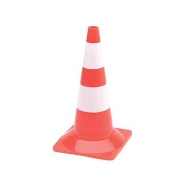 Verkeerskegel / Pion / Pylon rood/wit 50 cm