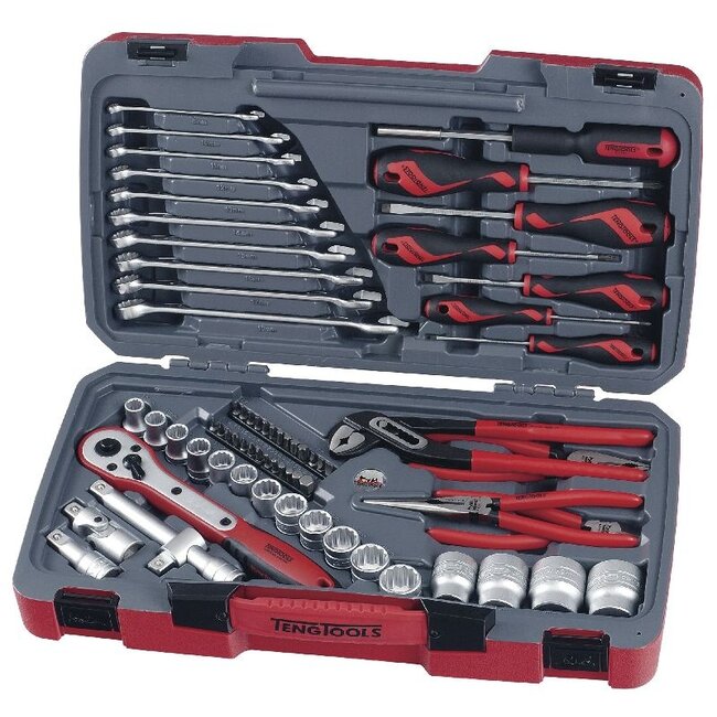 Teng Tools Gereedschapkoffer gevuld 68 delig