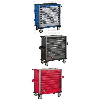 Force Gereedschapswagen Jumbo 8 laden - Zwart Blauw of Rood. Force-10318