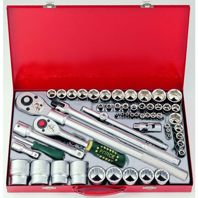 Force Doppenset 3/8, 1/2 & 3/4" - 65 delig