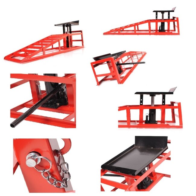 Oprijbokken XXXL met hydraulische lift (2000kg) - set van 2 stuks