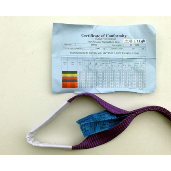 Hijsband 1 ton - 6 meter