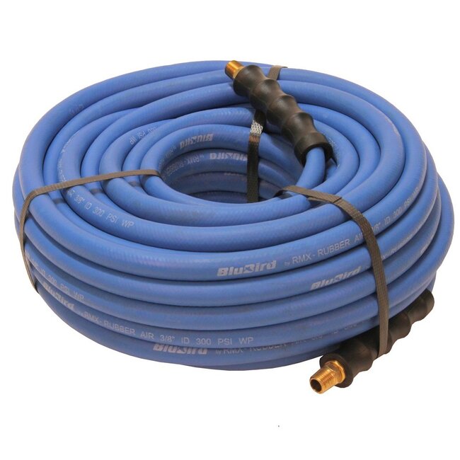Luchtslang rubber 10m 20 meter met schroefdraad Blubird