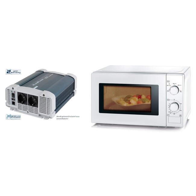 Magnetron 700 watt - Omvormer 1500W ZUIVERE SINUS - Exclusief afst. Bed. - Uitvoering:
