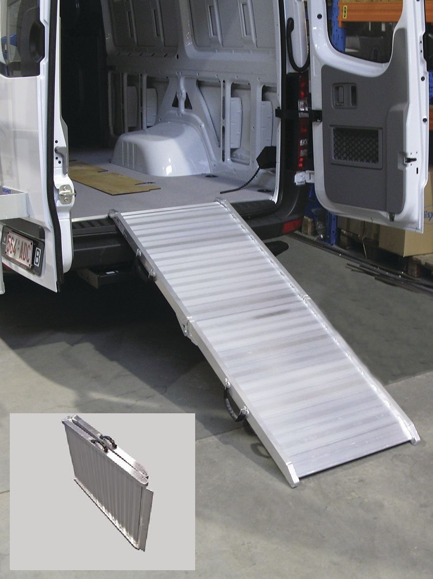 Aluminium oprijplaat rolstoelhelling 182 cm 270 kg -06065- opklapbare