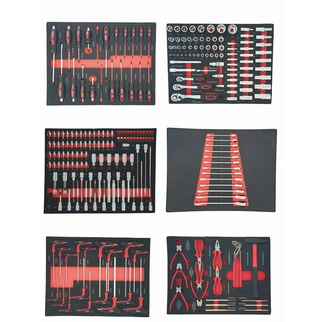 Weber Gereedschapswagen 7 laden - 250 delig gevuld