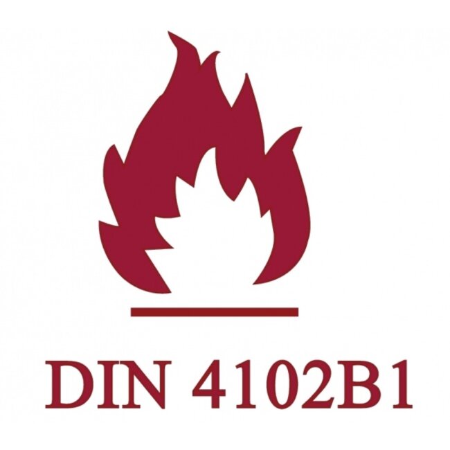 PE Steigernet 130 gr/m2 BRANDVERTRAGEND NVO  2,57x50mtr WIT