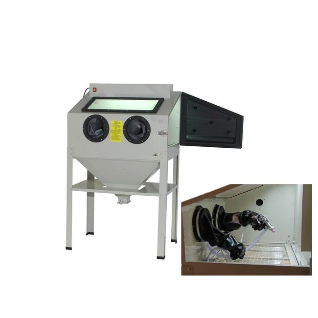 Straalcabine / straalkast - inhoud 220 liter - Met 1 zijdeur