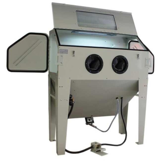 Straalcabine / straalkast - inhoud 420 liter - Met zijdeuren en voorklep