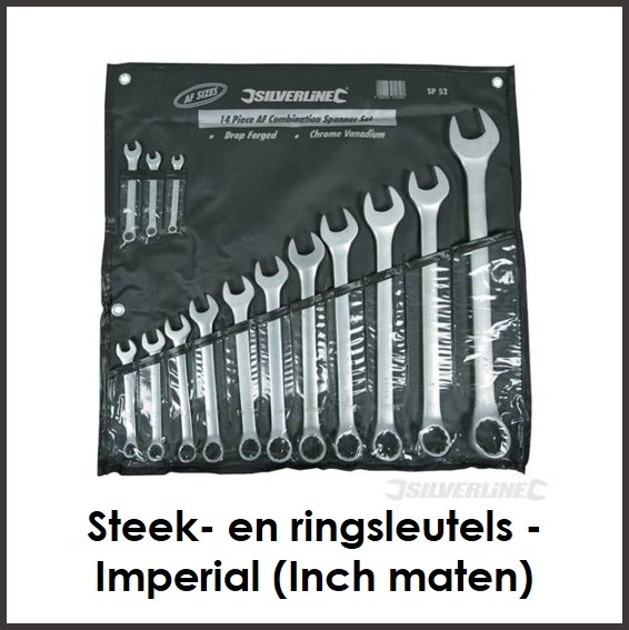 Steek- en ringsleutels - Imperial (Inch maten)
