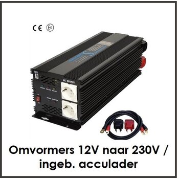 Omvormers 12V naar 230V / ingeb. acculader