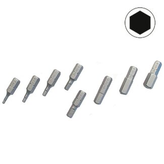 Inbus bitjes 8mm (25mm) - 10 stuks