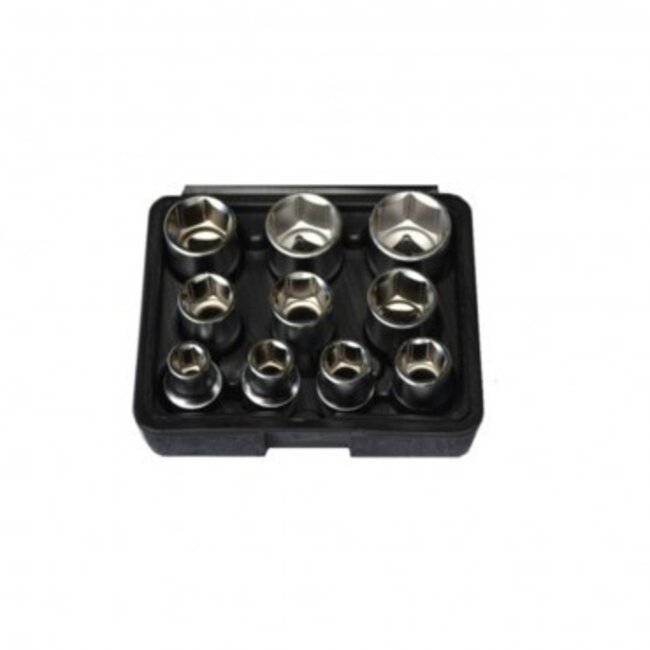 Korte doppenset 1/2" - 10 delig - Engels (inch) maten - WEBER