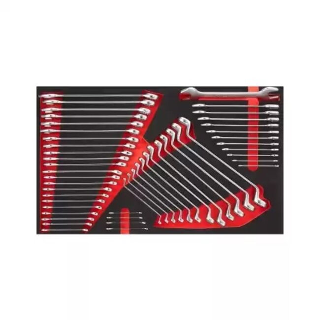 Force gereedschapswagen 8-laden 298 delig gevuld (foam inlays) in de kleuren, zwart, blauw of rood. Force 10318-298