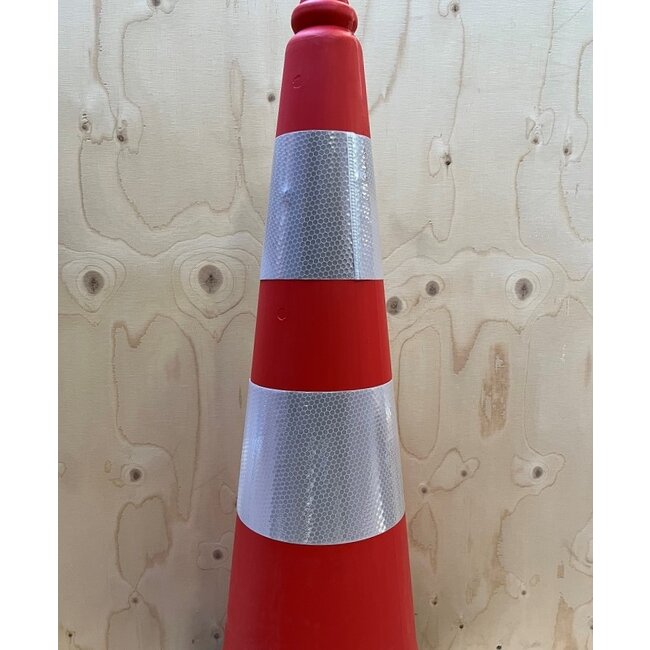 Verkeerskegel / Pion rood/wit 75 cm PVC per 5 stuks