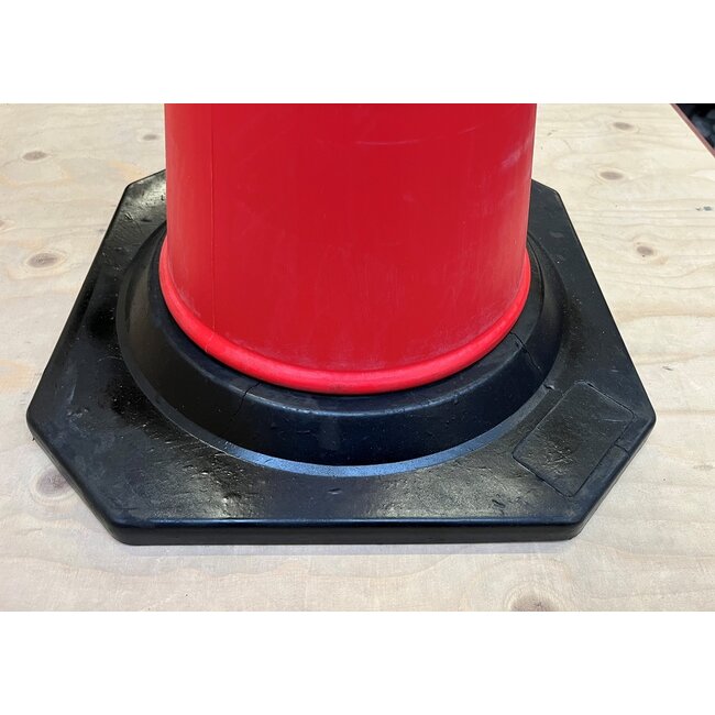 Verkeerskegel / Pion rood/wit 75 cm PVC per 5 stuks