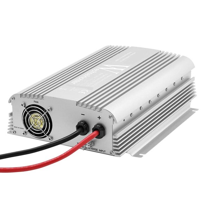 Omvormer 12 naar 230 volt, 1000/1200 watt continue - afstandsbediening!