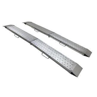 Set Oprijplaten Aluminium - 244 x 24cm - Opvouwbaar - max. 1100 kg per set