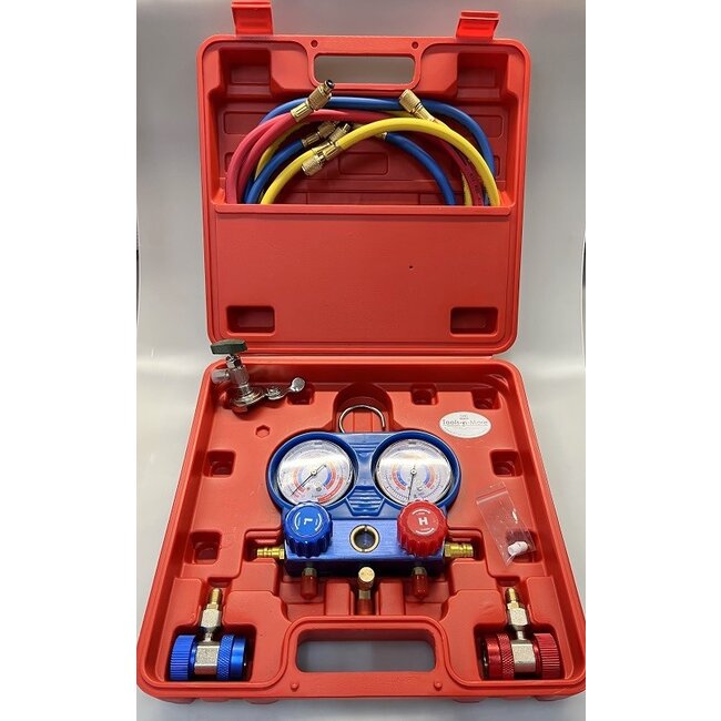 Airco / airconditioning Diagnose / Tester,  compleet met slangen