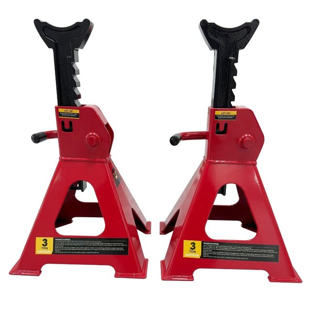 Assteun 3 ton - Set van 2 stuks - Rood