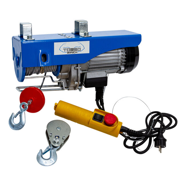 Elektrische takel 400 - 800 kg. hefvermogen - Hefhoogte 18 mtr - CE
