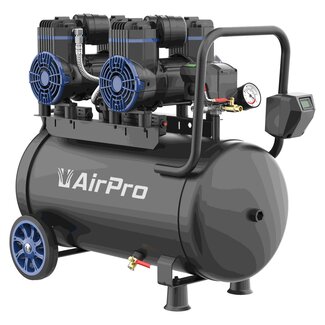 Compressor olievrij 2x1.8pk 40 Liter tank. Met onafhankelijke motorregeling