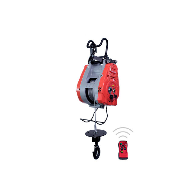 Elektrische kabeltakel 490kg 30m draadloze sturing variabele snelheid 230V