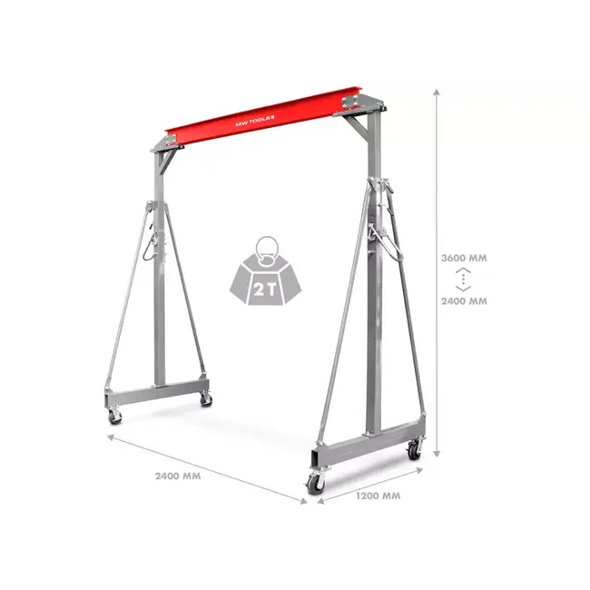 MW TOOLS Hijsbok / Portaalkraan 2 ton
