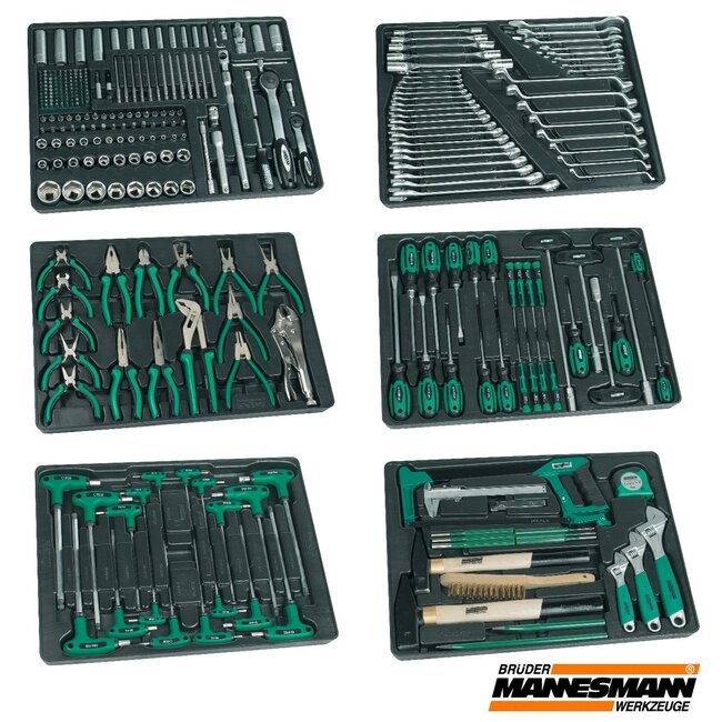 Mannesmann Greenline - 6 Inlay's gereedschap - 321 delig