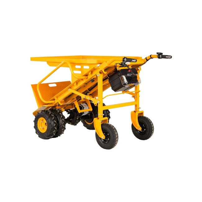 Elektrische steekwagen 400 kg breedte 940 mm 4 wielaandrijving 1 ligger