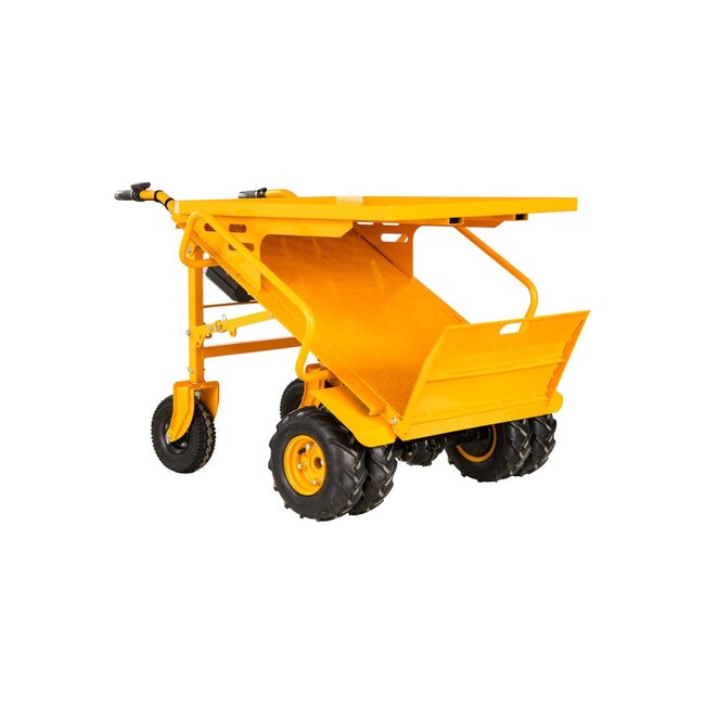Elektrische steekwagen 400 kg breedte 940 mm 4 wielaandrijving 1 ligger
