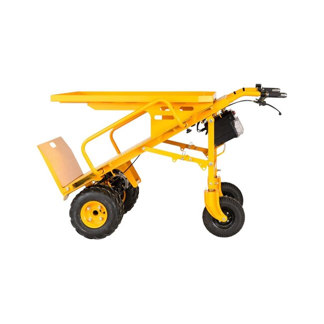 Elektrische steekwagen 400 kg breedte 940 mm 4 wielaandrijving 1 ligger