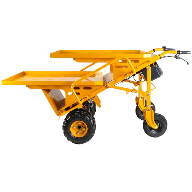 Elektrische steekwagen 400 kg breedte 940 mm 4 wielaandrijving 2 liggers