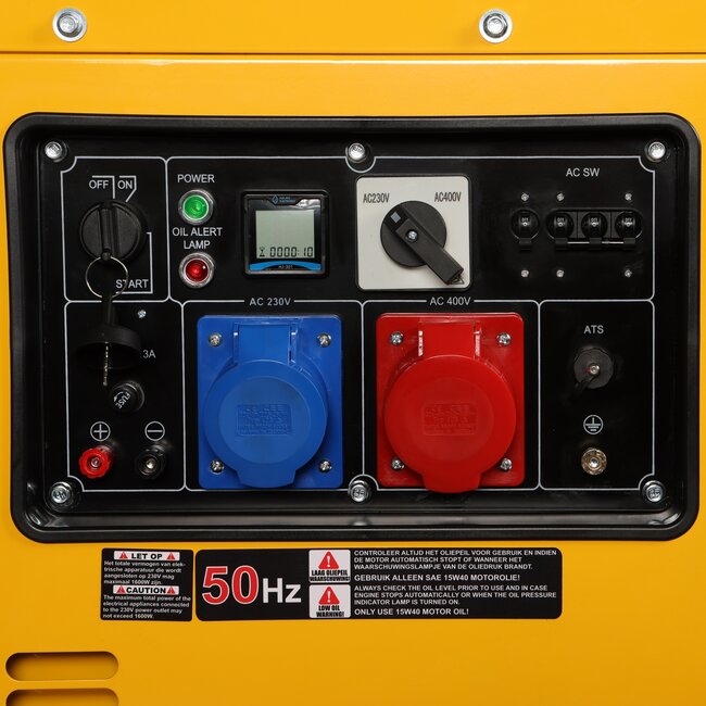 Diesel Aggregaat / Generator Silent 6,5 kW bij 230V / 8 kW bij 400V + ATS connector (LEVERBAAR V.A. 15-01-2026)