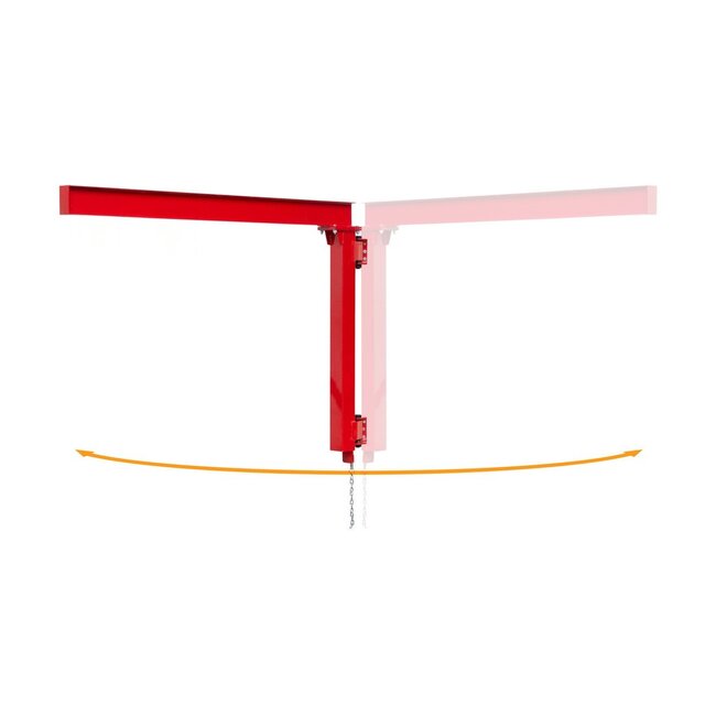 Wand zwenkkraan 180° - 500 kg - lengte 2000 mm - I-balk - MW Tools