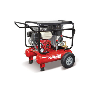 Bouwcompressor Mobiele Honda Benzinemotor 2X10L - 4,81kW/6,53Pk - 285Ltr/min - 10 bar - Aircraft