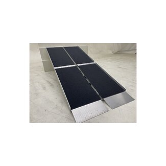 Oprijplaat Aluminium 210 x 76 cm - Dubbel Opvouwbaar & Draagbaar - max .350 kg
